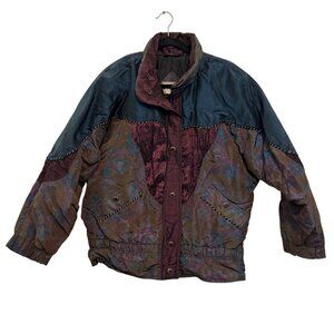 vintage Karizma East Ltd Womens Medium Retro Patchwork Style Jacket Multicolor N